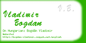 vladimir bogdan business card